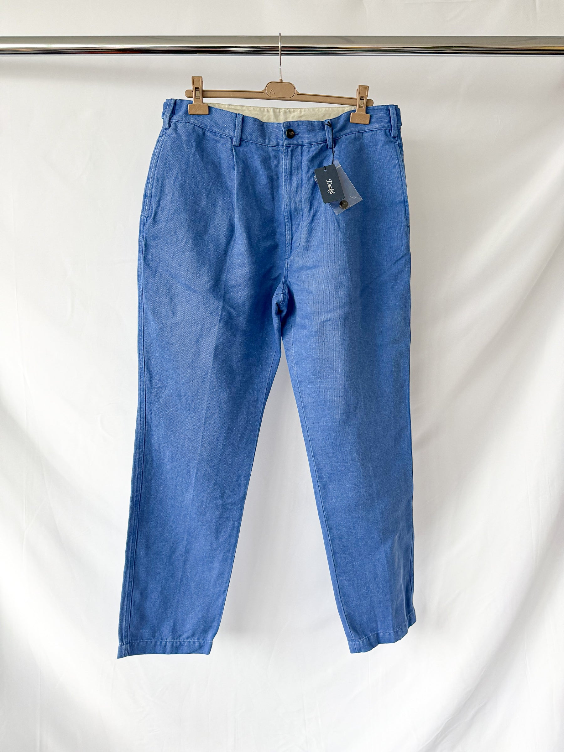 Drake's Blue Canvas Games Trousers