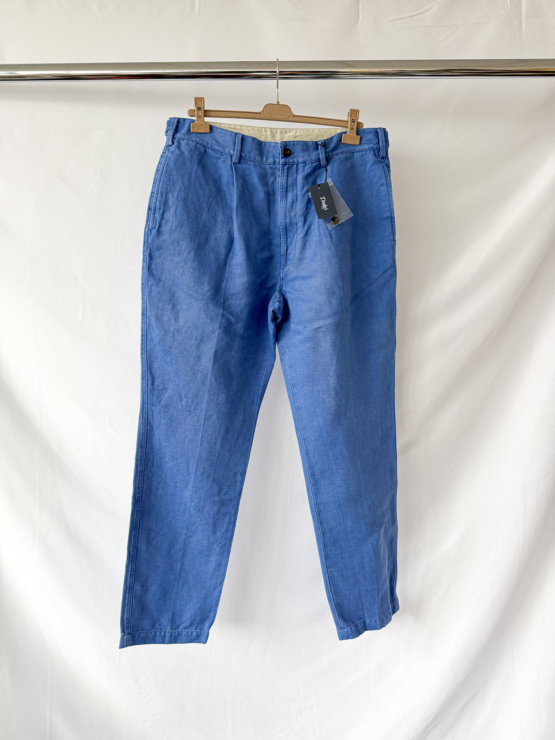 Drake's Blue Canvas Games Trousers