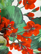 Dolce & Gabbana Red Floral Guipure Portofino Lace Panel Skirt