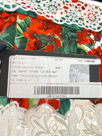 Dolce & Gabbana Red Floral Guipure Portofino Lace Panel Skirt