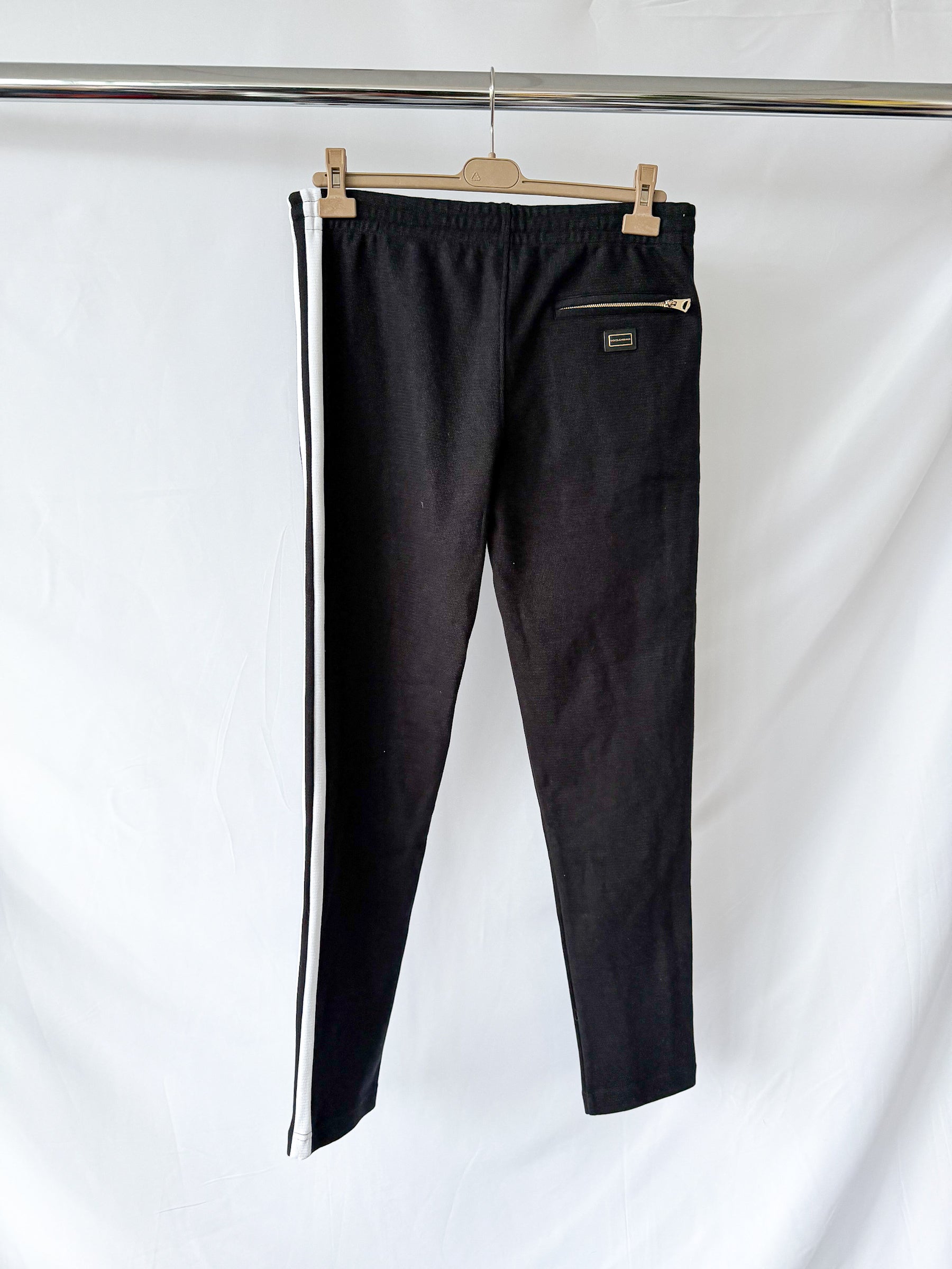 Dolce & Gabbana Black White Casual Tracksuit Trackpant