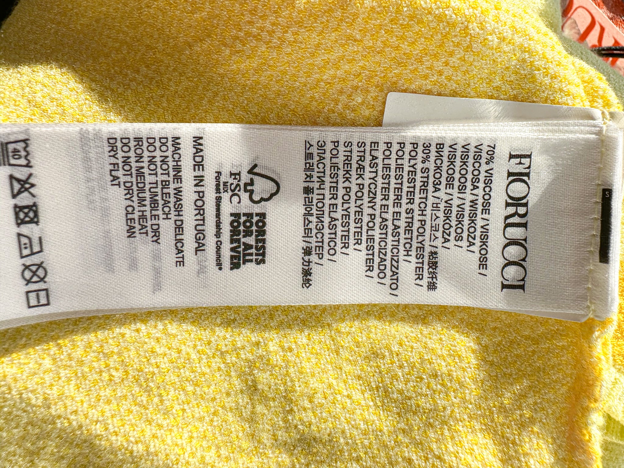 Fiorucci Yellow Angel Cherub Print Knit V-Neck Top