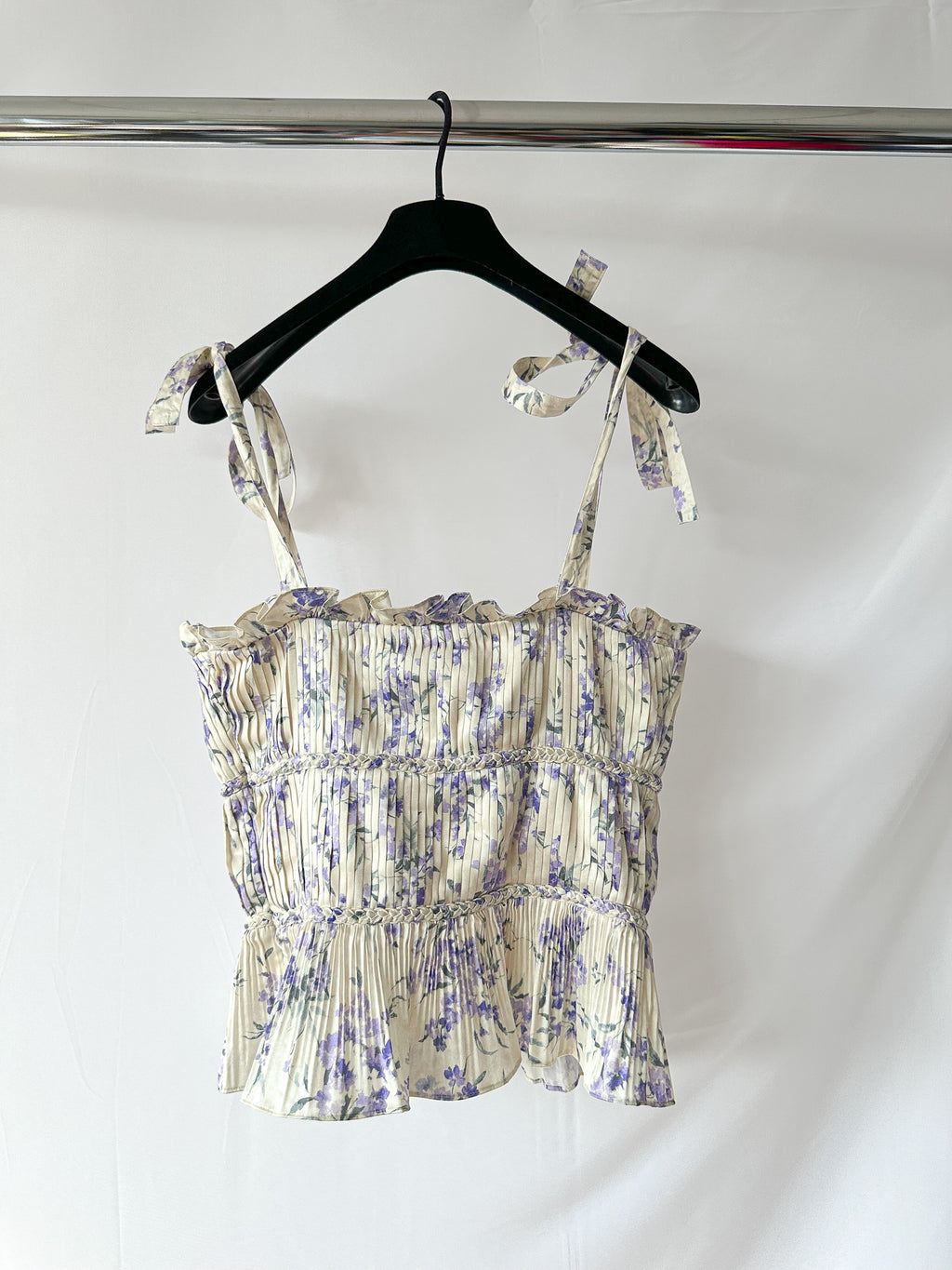 Polo Ralph Lauren Floral Tie-Up Strap Tiered Top