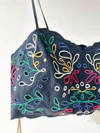 Chloe Floral Embroidered Eyelet Spaghetti Strap Crop Top