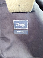 Drake's Navy Blue Cotton Drill Blazer