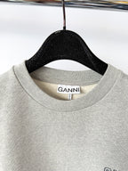 Ganni Logo Software Grey Sweatshirt