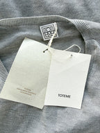 Toteme Grey Knit Relaxed Melange Top T-Shirt