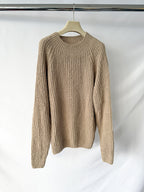 Sunflower Beige Knit Crew Neck Hendrix Sweater