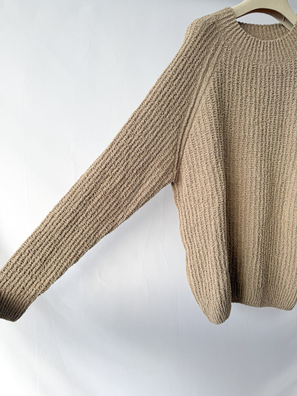 Sunflower Beige Knit Crew Neck Hendrix Sweater