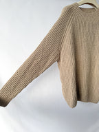 Sunflower Beige Knit Crew Neck Hendrix Sweater