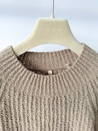 Sunflower Beige Knit Crew Neck Hendrix Sweater