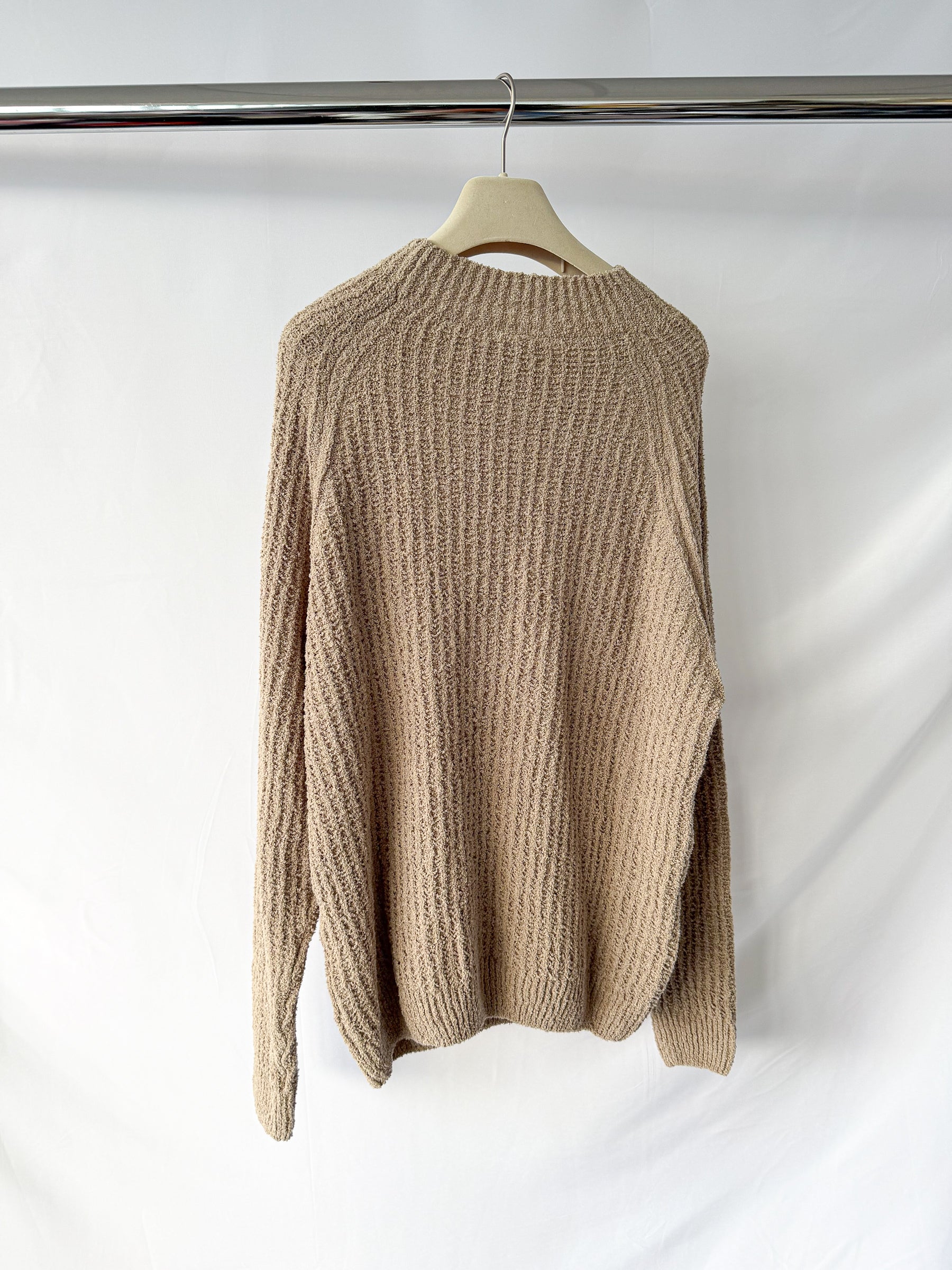 Sunflower Beige Knit Crew Neck Hendrix Sweater