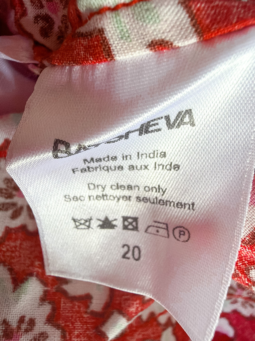 Bathsheva Red Floral Print Ruffle Hem Straight Leg Trousers