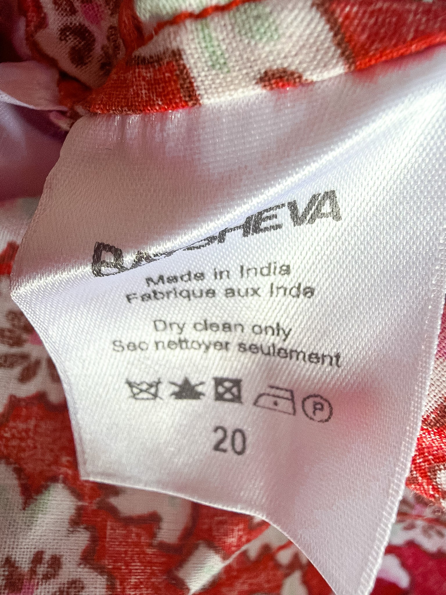 Bathsheva Red Floral Print Ruffle Hem Straight Leg Trousers