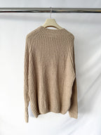 Sunflower Beige Knit Crew Neck Hendrix Sweater