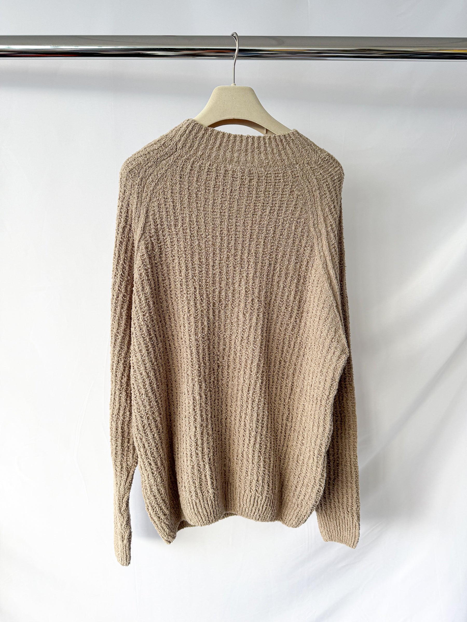 Sunflower Beige Knit Crew Neck Hendrix Sweater
