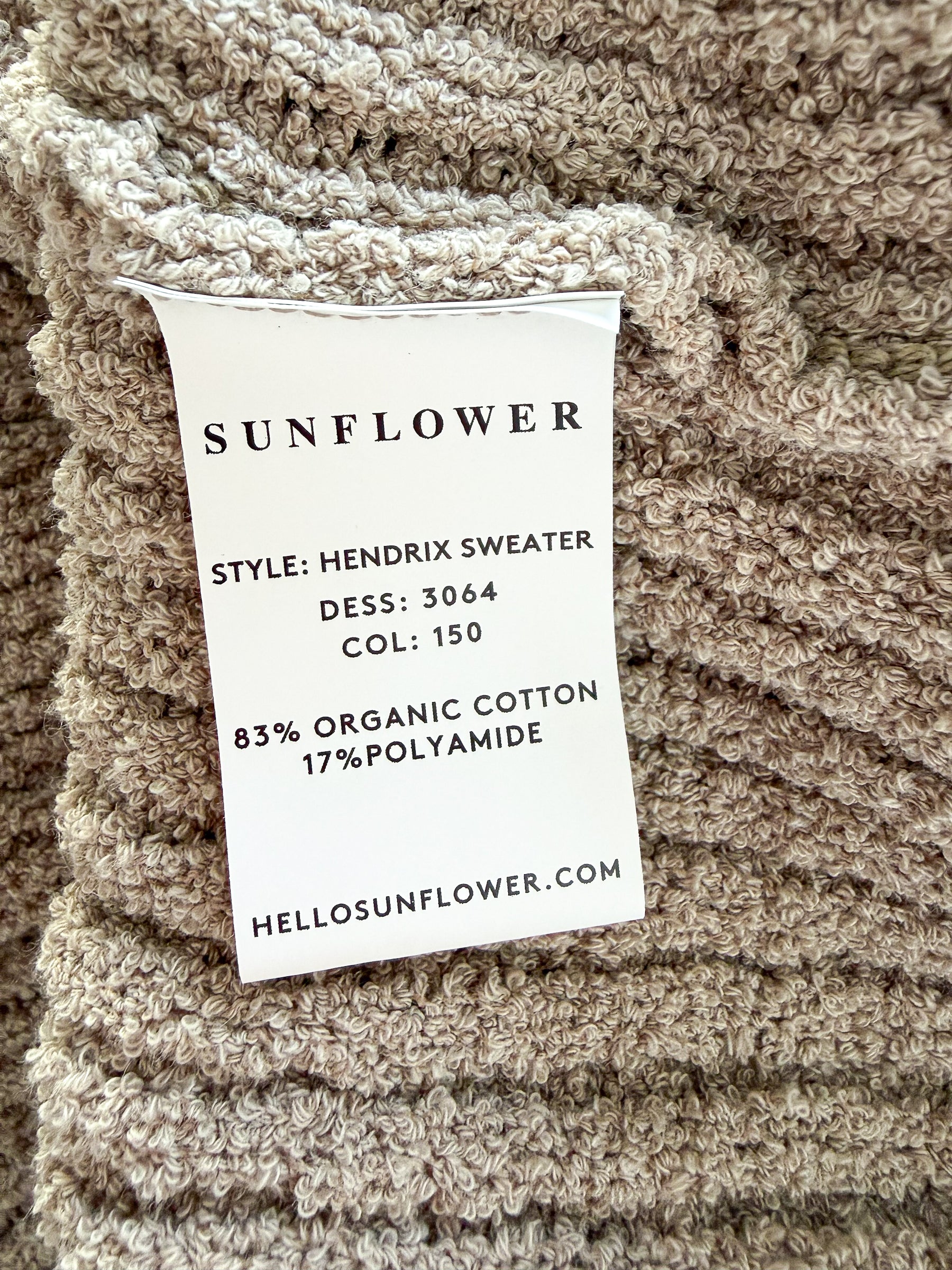 Sunflower Beige Knit Crew Neck Hendrix Sweater