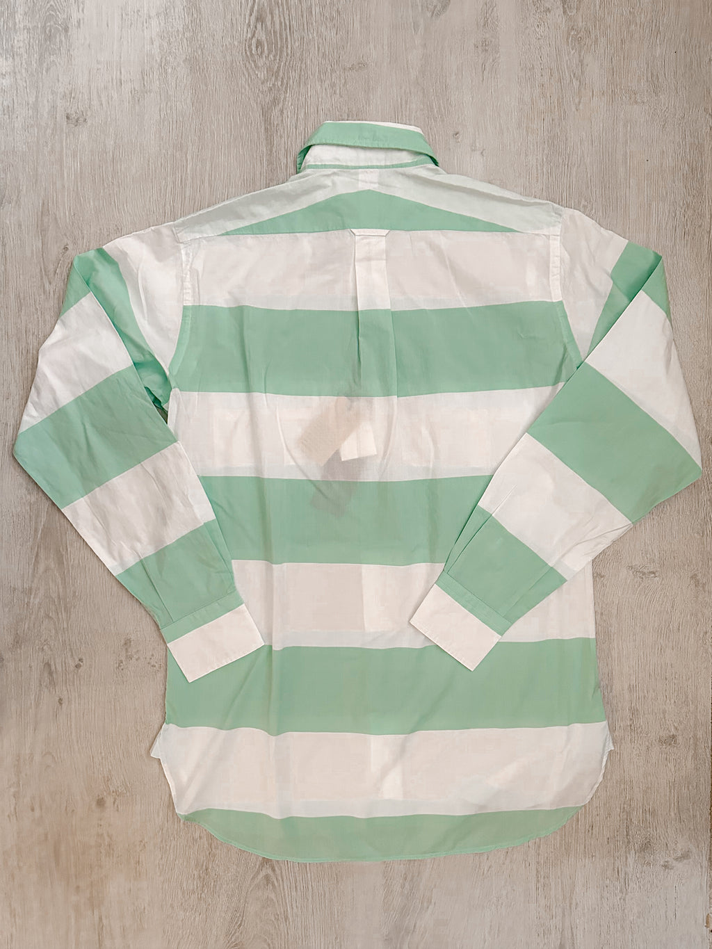 Drake's Green White Striped Double Pocket Front Long Sleeve Shirt - House Of Huntington