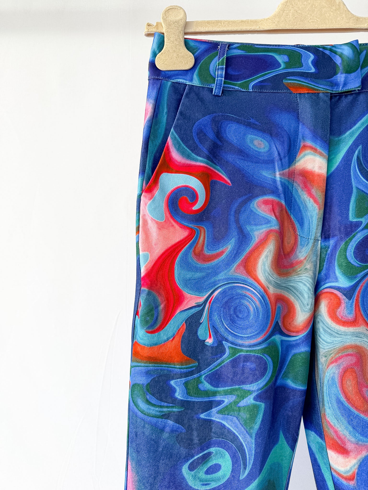 House Of Sunny Losing My Favourite Game Psychedelic Blue Trousers