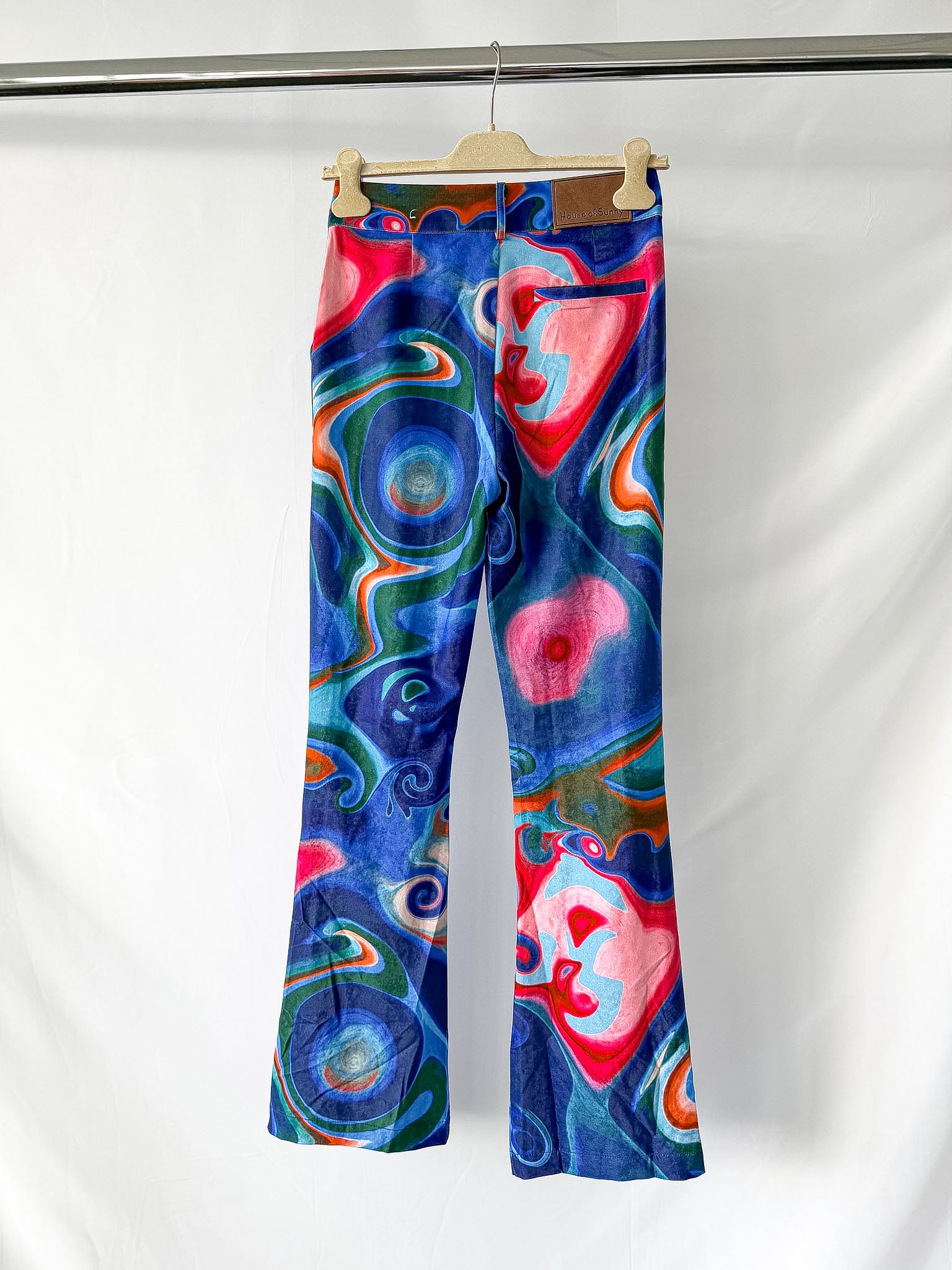 House Of Sunny Losing My Favourite Game Psychedelic Blue Trousers