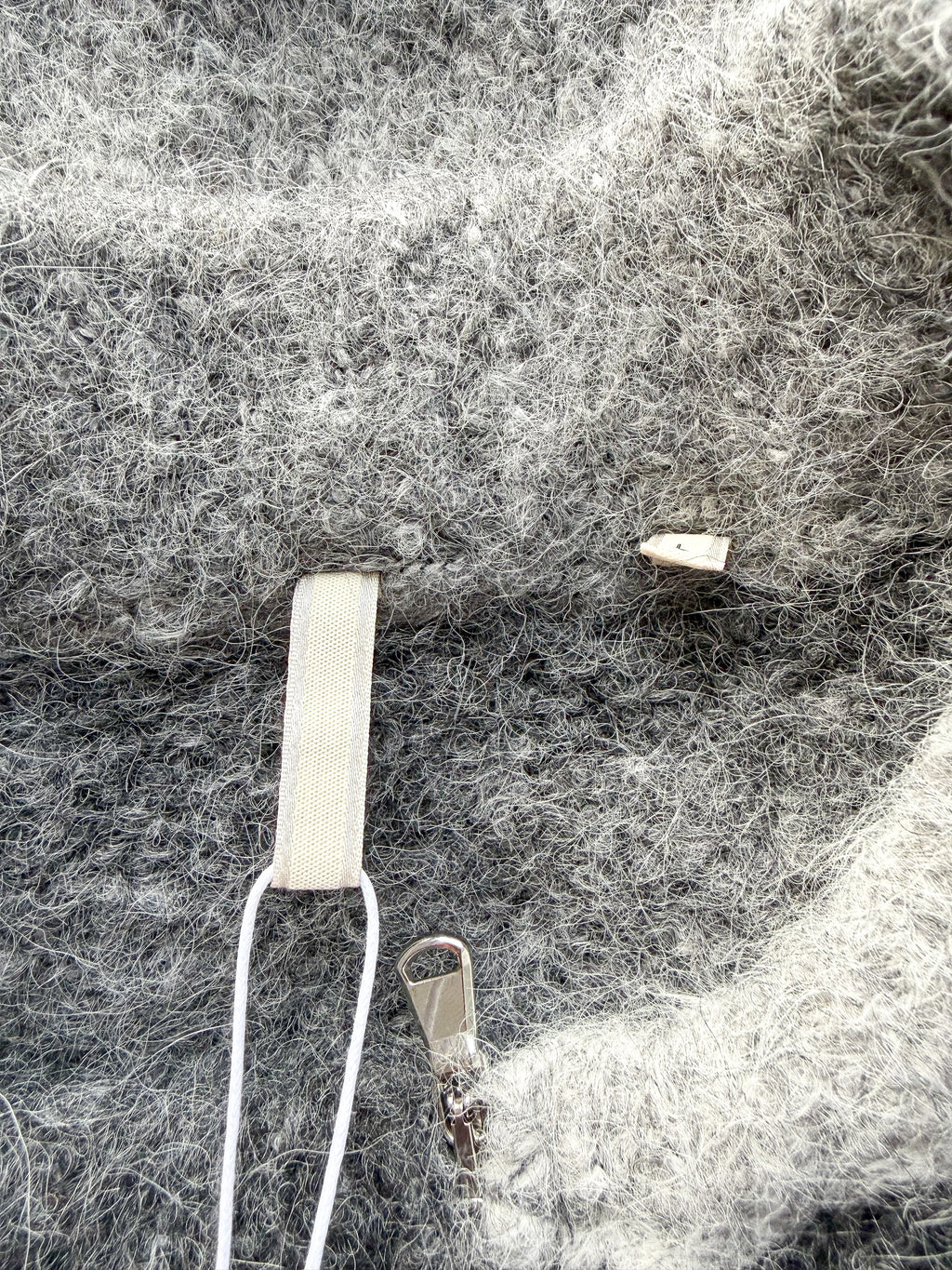 Sunflower Black Ombre Brushed Alpaca Wool Knit Zip Cardigan