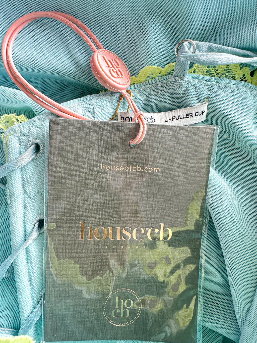 House Of CB Aiza Powder Blue Contrast Lace Maxi Dress