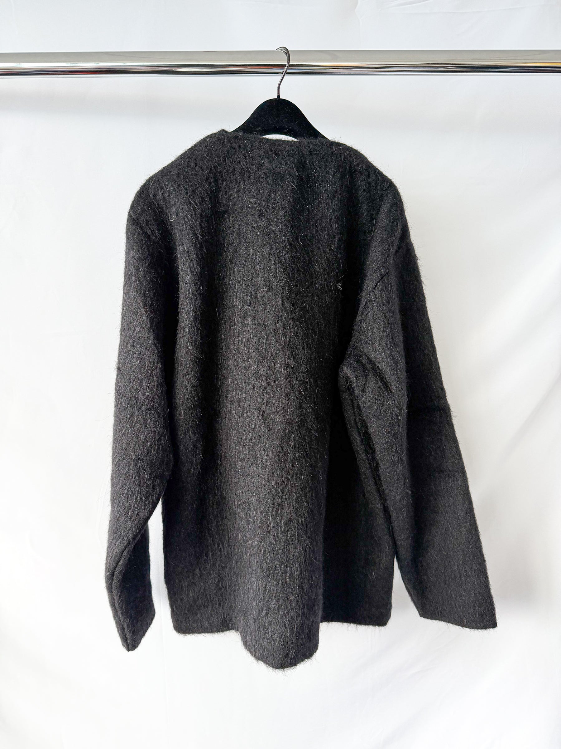 Our Legacy Black Mohair Button-Up Cardigan
