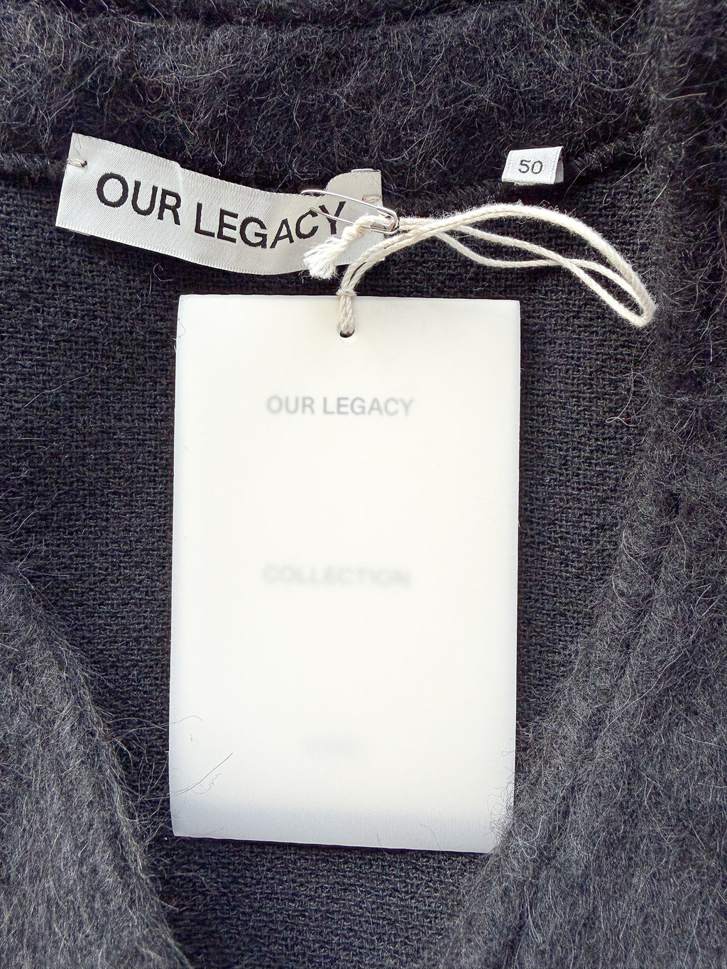 Our Legacy Schwarze Mohair-Strickjacke mit Knöpfen