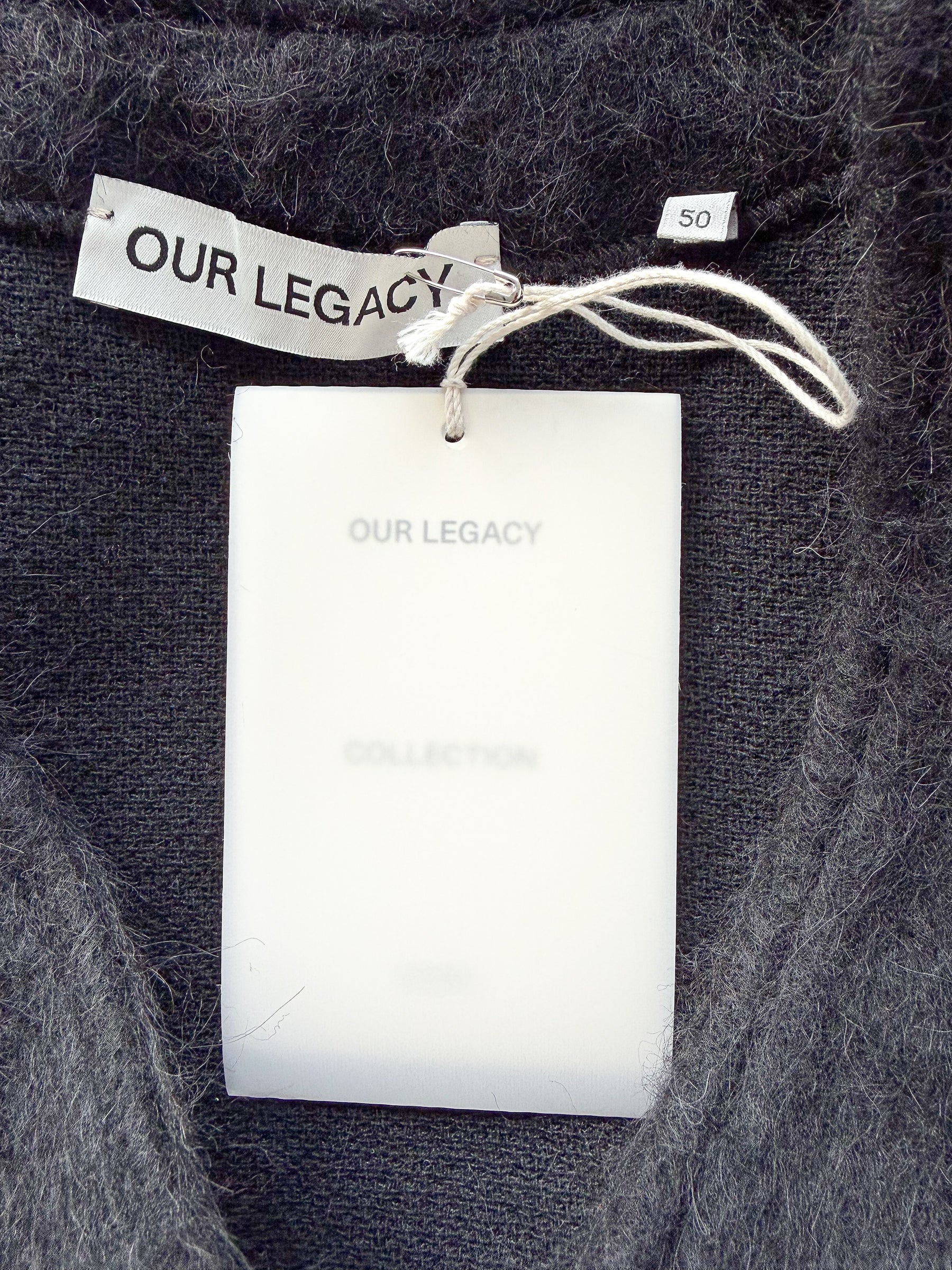 Our Legacy Schwarze Mohair-Strickjacke mit Knöpfen