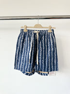 Short en soie bleu tie-dye Kartik Research