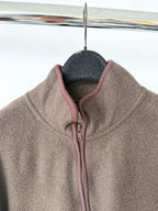 Sunflower Brown Wool Half Zip Sweater