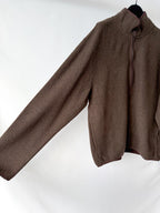 Sunflower Brown Wool Half Zip Sweater