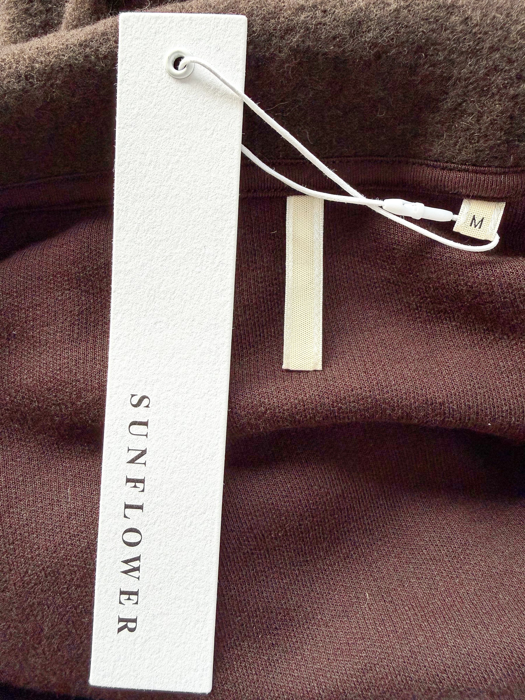 Sunflower Brown Wool Half Zip Sweater