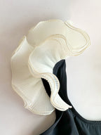 Sleeper Black Ariel Ruffle Trim Bikini Top