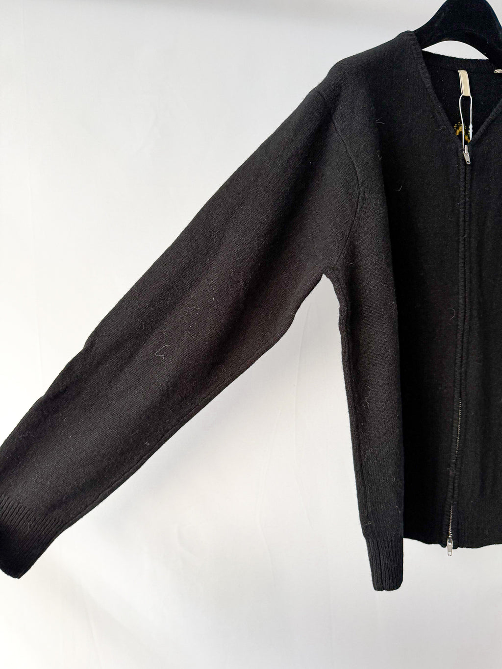 Sunflower Black Movie Merino Wool Zip Cardigan