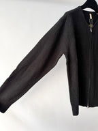 Sunflower Black Movie Merino Wool Zip Cardigan