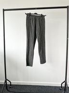 Drake's Grey Chalk Striped Alpaca Wool Trousers - House Of Huntington