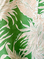 Valentino Green Pineapple Print Cotton Hawaiian Bowling Shirt