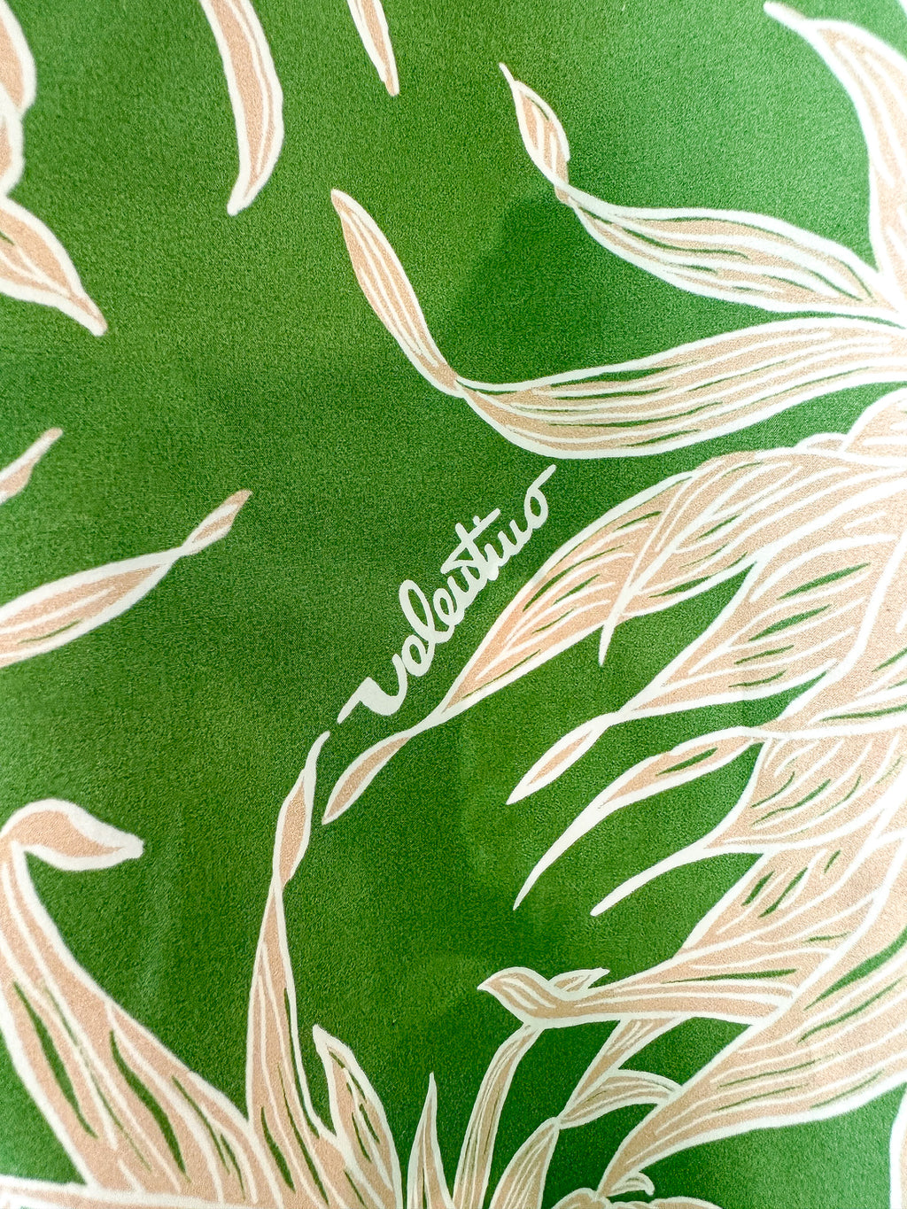 Valentino Green Pineapple Print Cotton Hawaiian Bowling Shirt