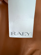 Raey Lambskin Leather Tan Brown Tapered Hem Trousers
