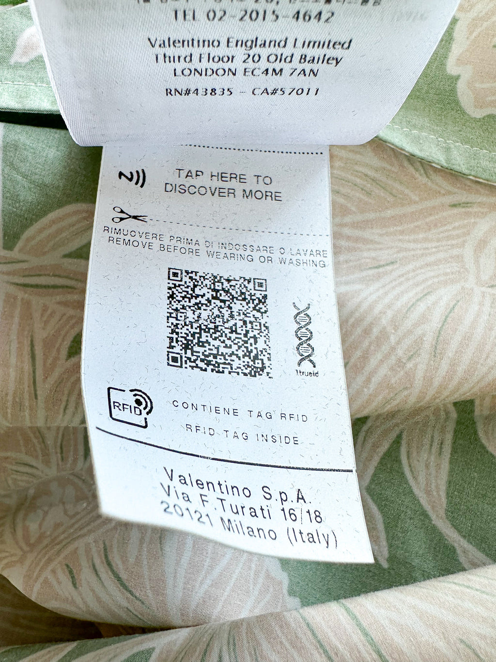 Valentino Green Pineapple Print Cotton Hawaiian Bowling Shirt