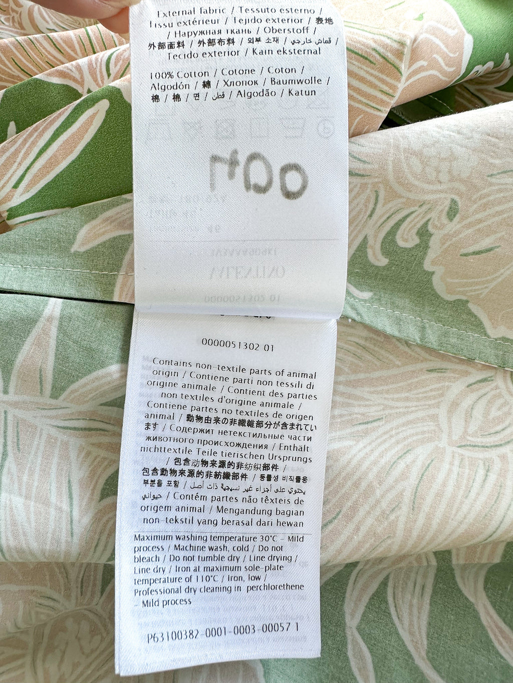 Valentino Green Pineapple Print Cotton Hawaiian Bowling Shirt