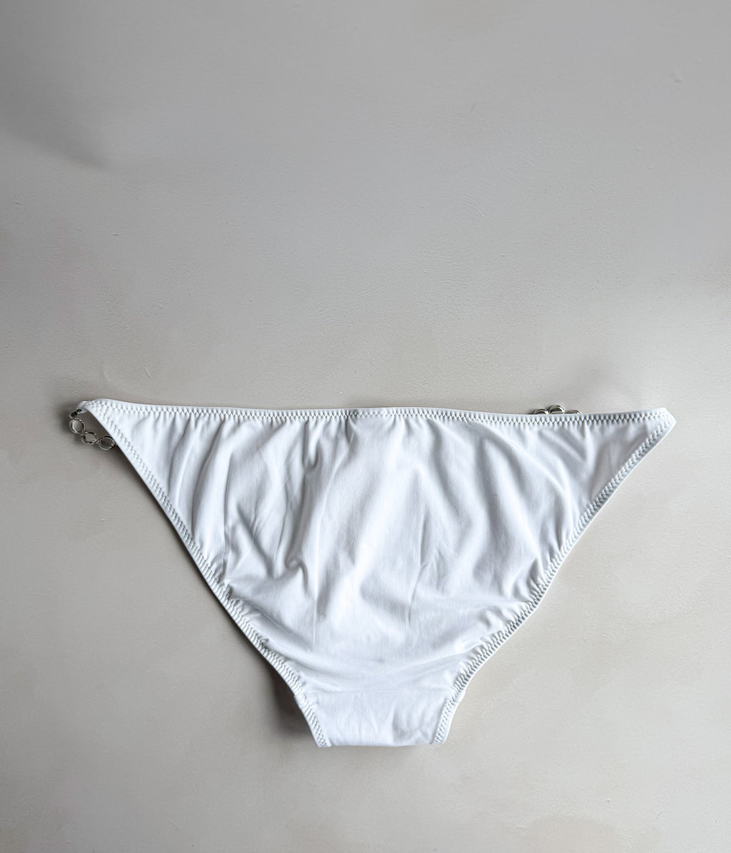 Pain De Sucre White Chain Sides Bikini Bottom in Ciron