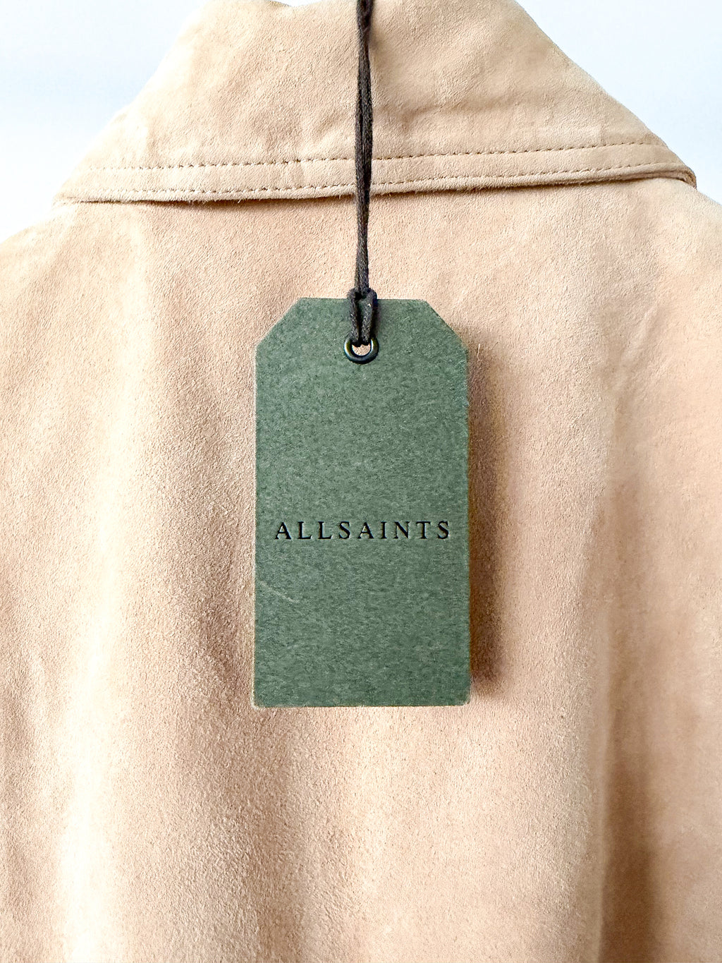 Azari Bomber Honey Brown Suede Jacket