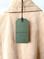 Azari Bomber Honey Brown Suede Jacket