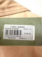 Azari Bomber Honey Brown Suede Jacket