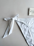 Pain De Sucre White Side Tie Bikini Bottom in Onyx