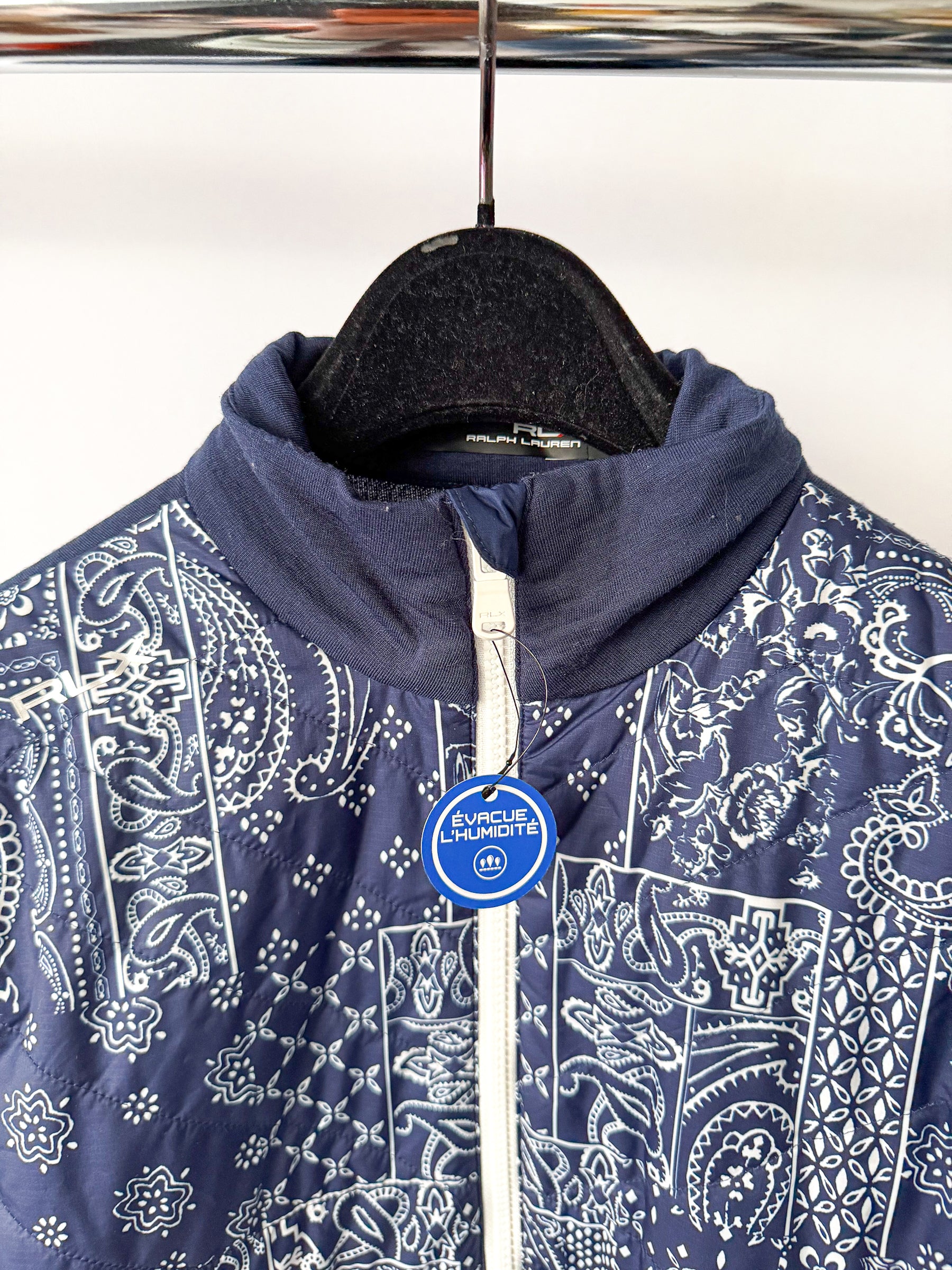 Ralph Lauren RLX Bandana Print Blue Hybrid Jacket