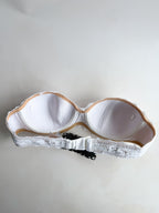 Pain De Sucre White French Lace Padded Strapless Bra in Neal