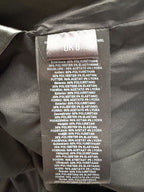 David Koma Black Pleather Strapless Train Detail Mini Dress